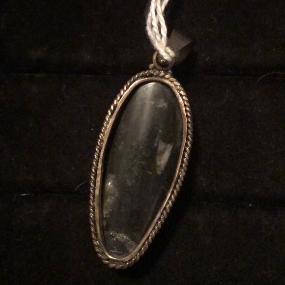 Sterling Silver Orthosaurus Fossil Pendant - Picture 2 of 5